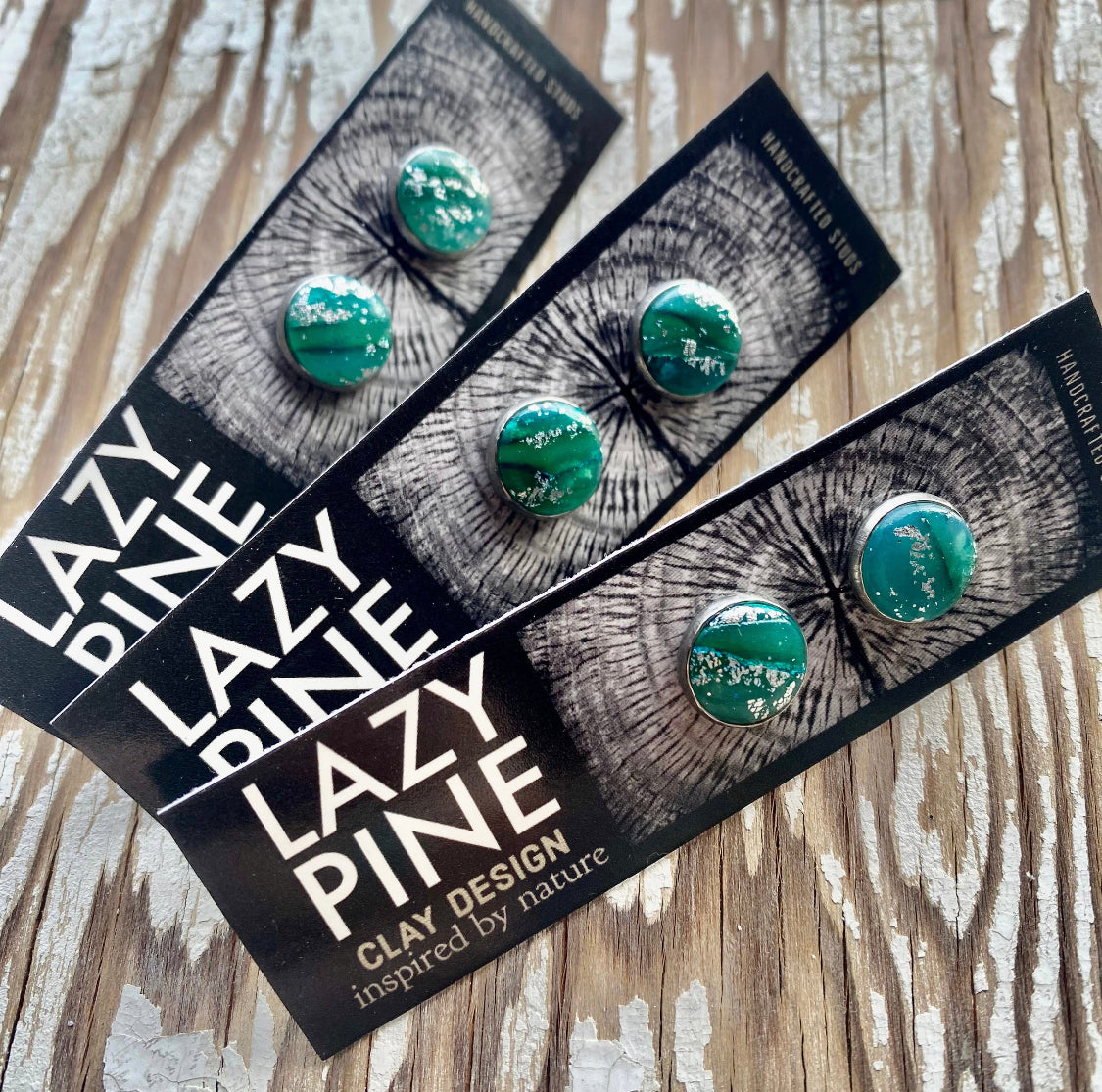 Aqua Framed Studs
