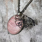 Light Pink Multidimentional “Stone” & Cameo Pendant Set