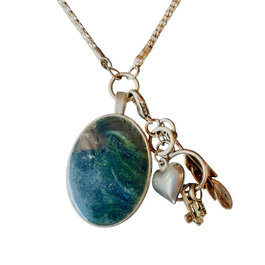 Green Marble Pendant Set